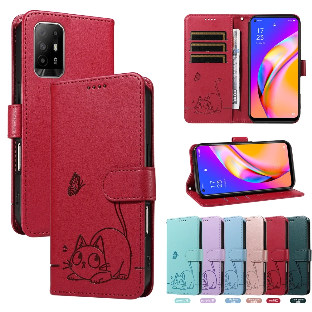 Oppo A78 - Casing Kulit Magnetik Untuk OPPO A96