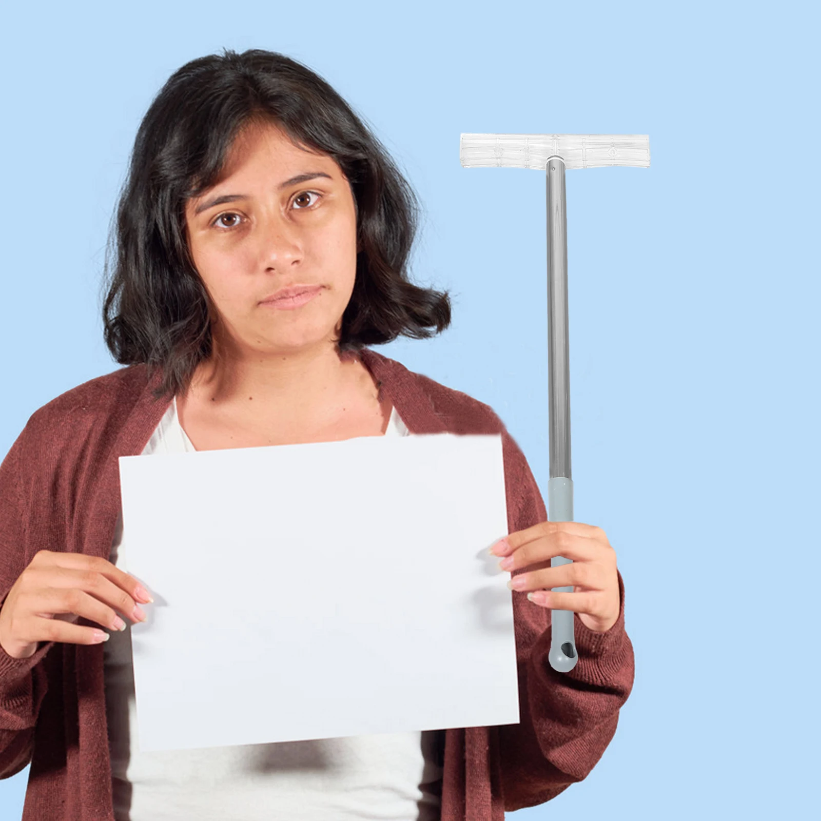 Stainless Steel Sign Holder Stick for Protest Signs Banner Stand Adjustable Height Portable Display Signboard Backdrop