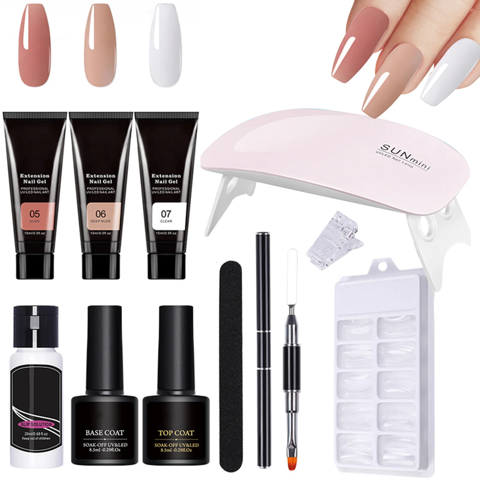 

Nail Extension Gel Kit Nail Extension Enhancement Builder Nail Gel Solid Nail Glue Gel Acrylic Nail Kit Easy Nail