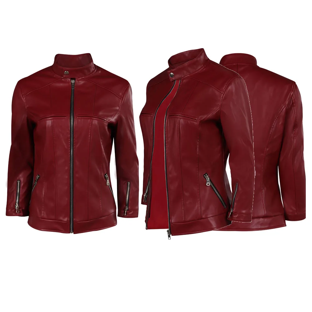 Resident Claire Redfield Cosplay Coat Jacket Costume Outfits Adult Women Halloween Carnival Party Suit