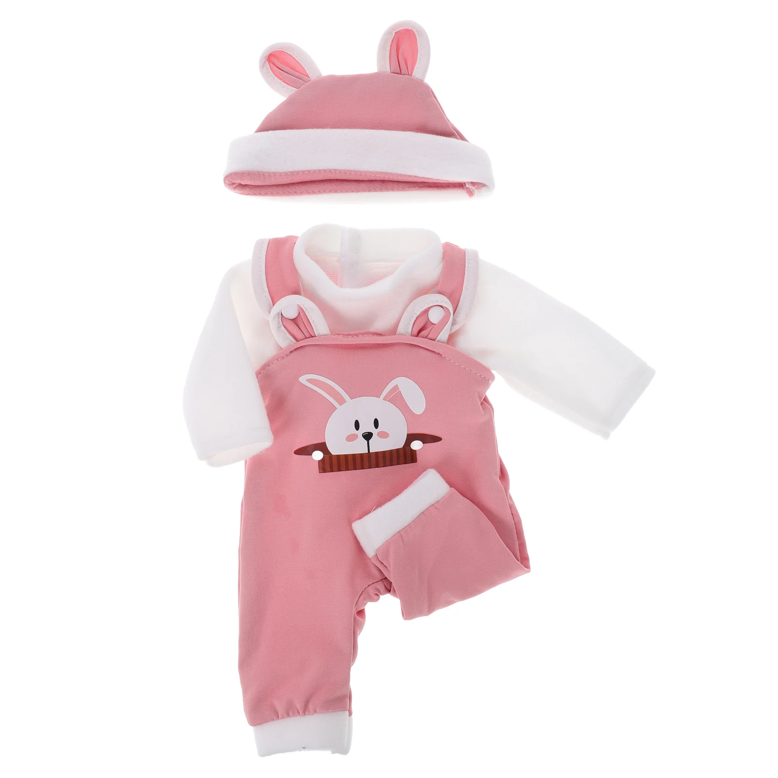 1 Set High-Detail Baby Suspenders Outfit For Play Simulation Clothing Decorative Clothes With Hat Acces