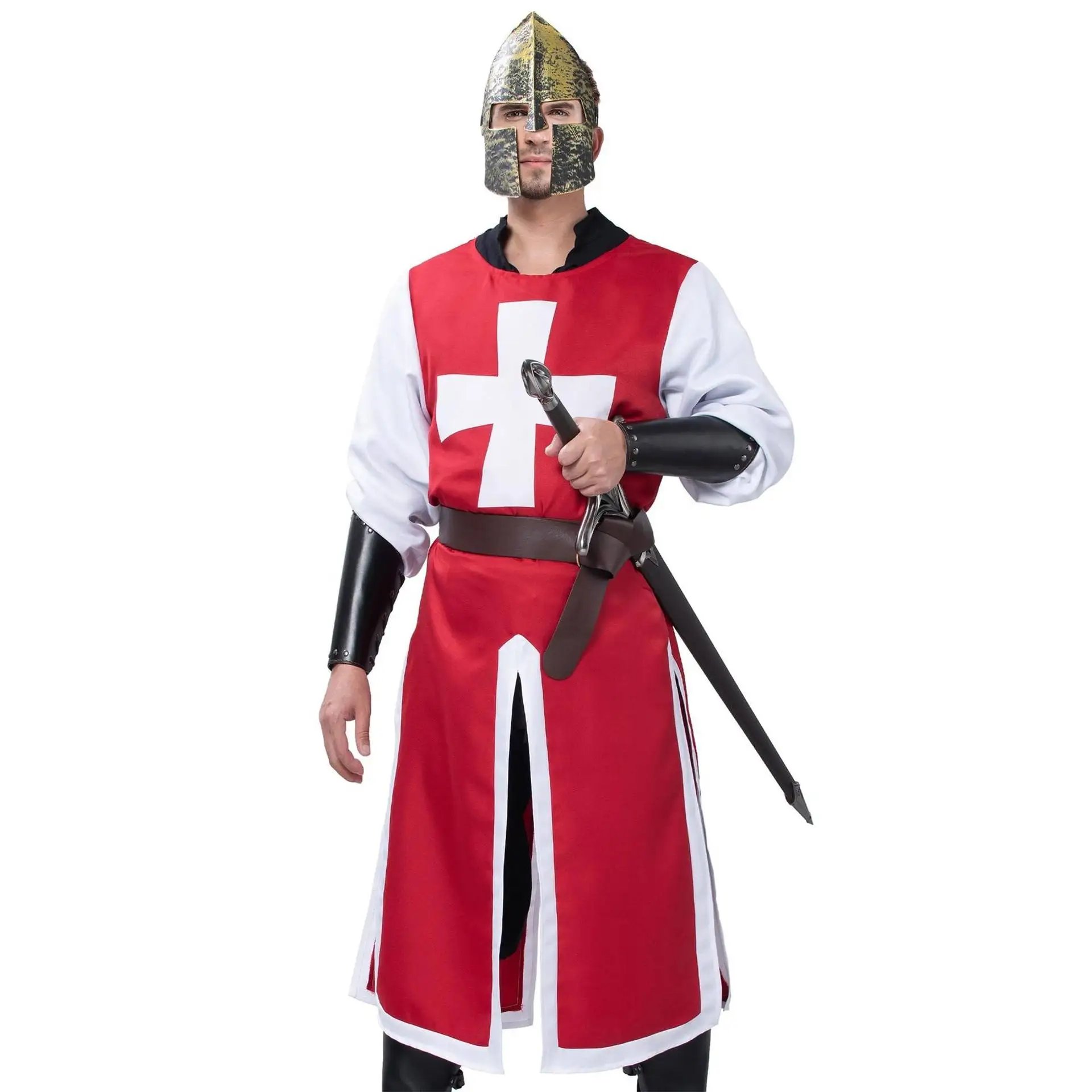 Robe de sanctuaire de chevalier de la Renaissance médiévale, découpée à la taille, Costume de guerrier de rôle d'halloween, vêtements de scène ethniques pour femmes