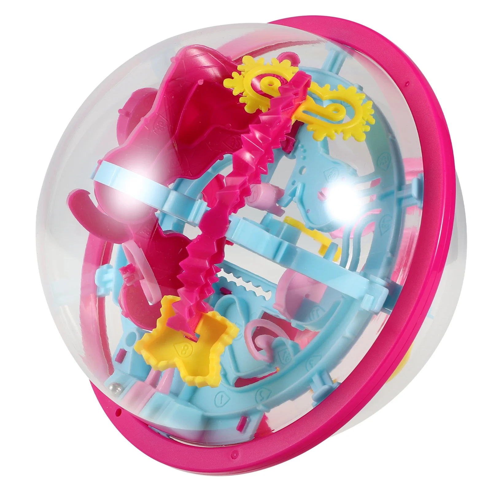 Rompecabezas de bola de laberinto 3D para niños y adultos, juego de esfera de desafío, construcción de habilidades educativas, artesanía fina, diversión portátil