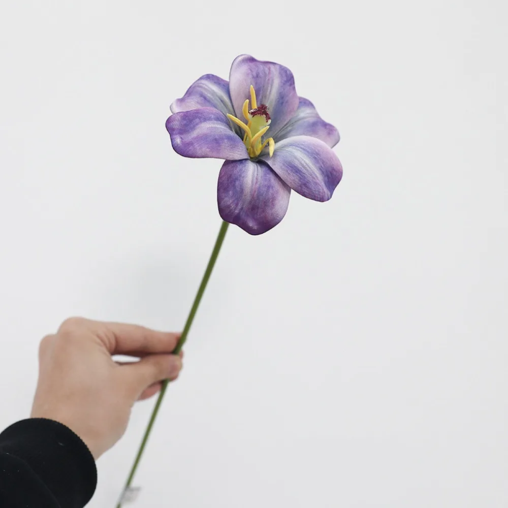 

5pcs Real Touch Artificial Tulip Flowers Realistic Beautiful Simulation Tulip Bouquet Handmade Fake Tulips Outdoor Garden Decor