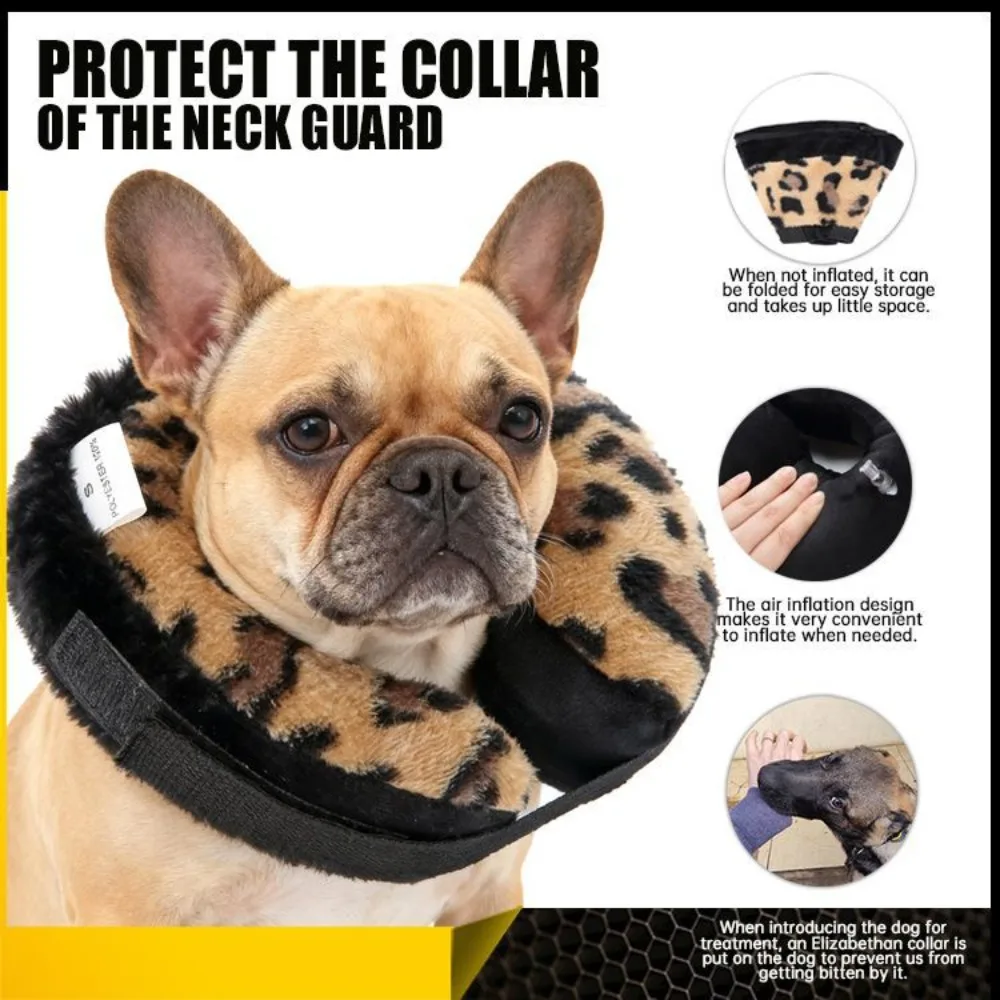 Soft Inflatable Pet Recovery Collar Anti-Lick Protective Neck Cone for Dogs Surgery Elizabeth Collar Pet Grooming Accessories