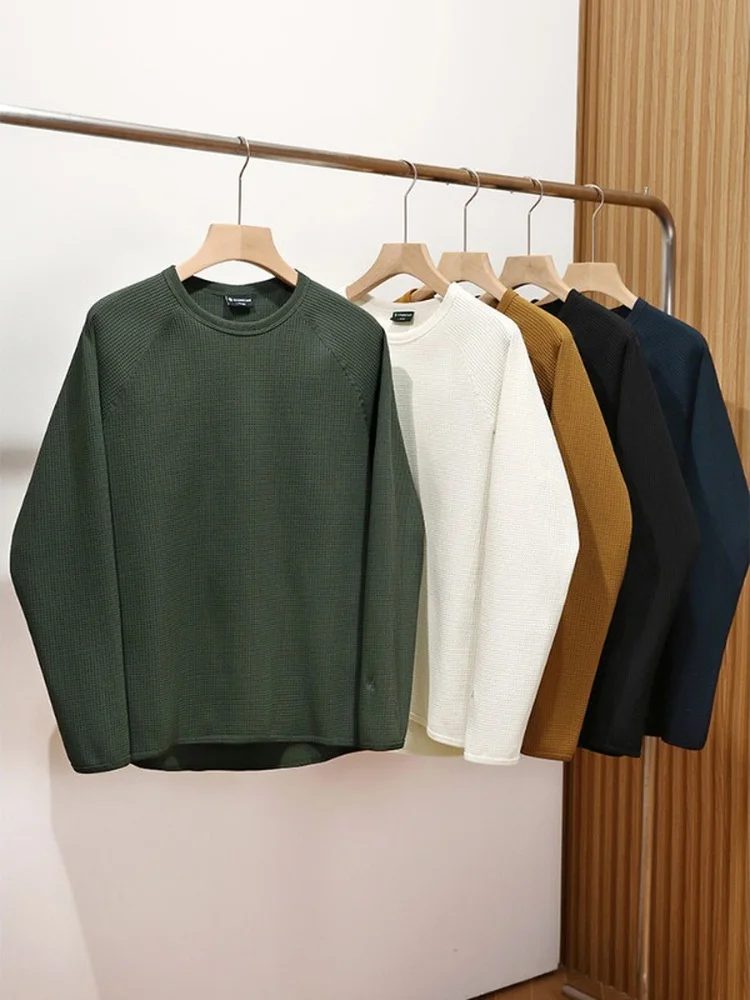 Men's Long Sleeve T-Shirt Hoodie Breathable Quick Dry Sweat Absorption Casual Style round Neck Loose Fit Other Material 100%
