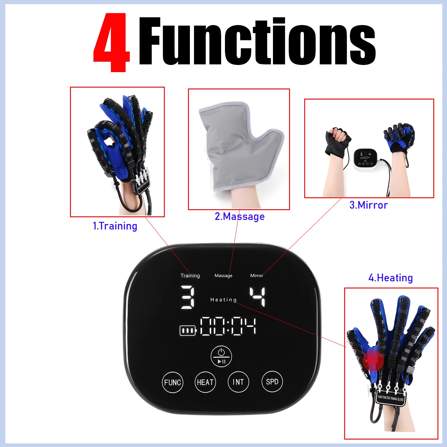 Stroke Recovery Glove Hemiplegia Hand Finger Rehabilitation Robot Gloves Cerebral Infarction Training Physiotherapy Recovery