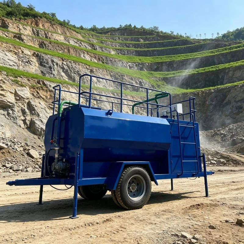 Powerful Towed Hydroseeding Machine for Highway Construction Slope Stabilization and Reforestation