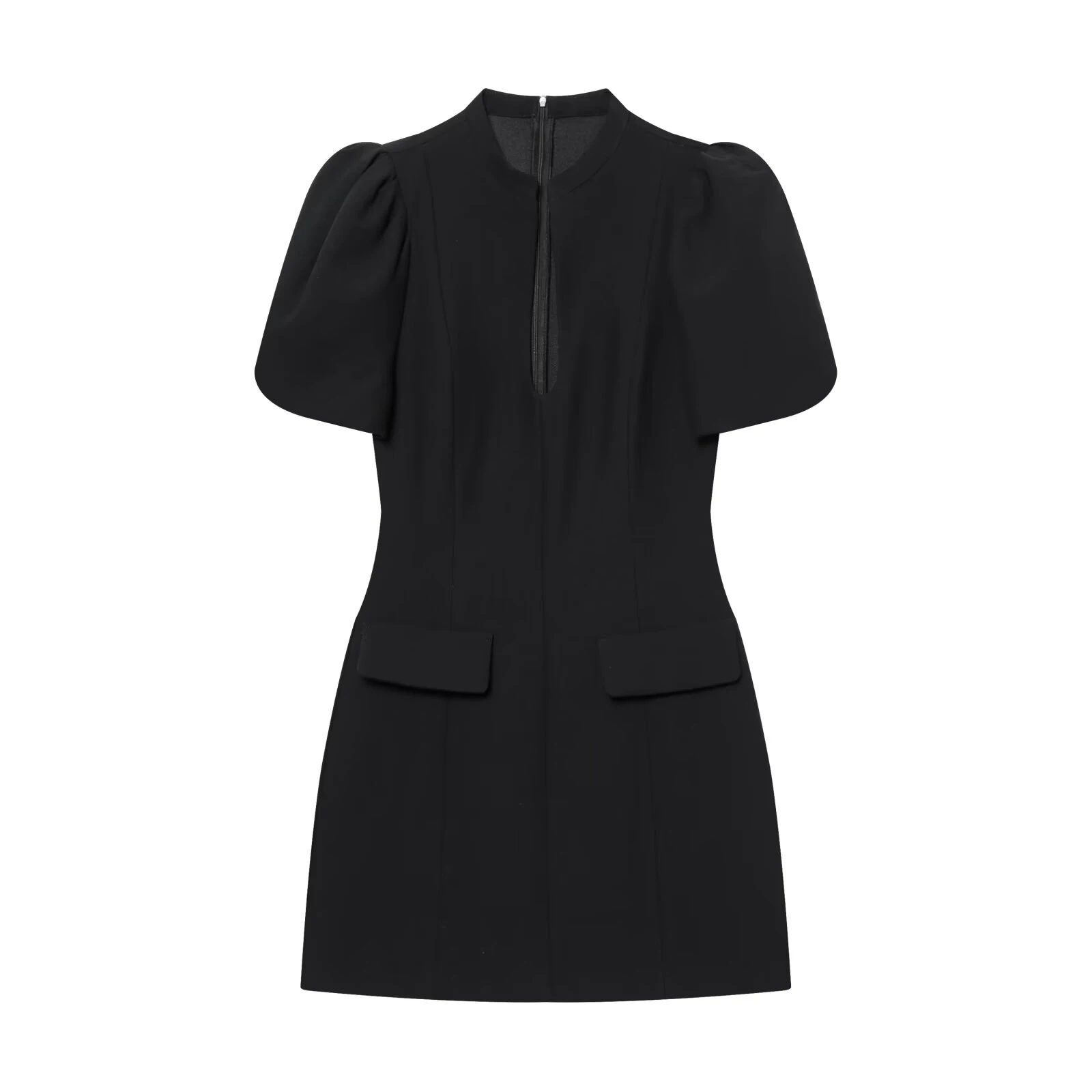 Damen-Frühlingsoutfit 2026 im europäischen und amerikanischen Stil mit modischem Persönlichkeits-Design, Rundhalsausschnitt und Puffärmeln, Kurzkleid