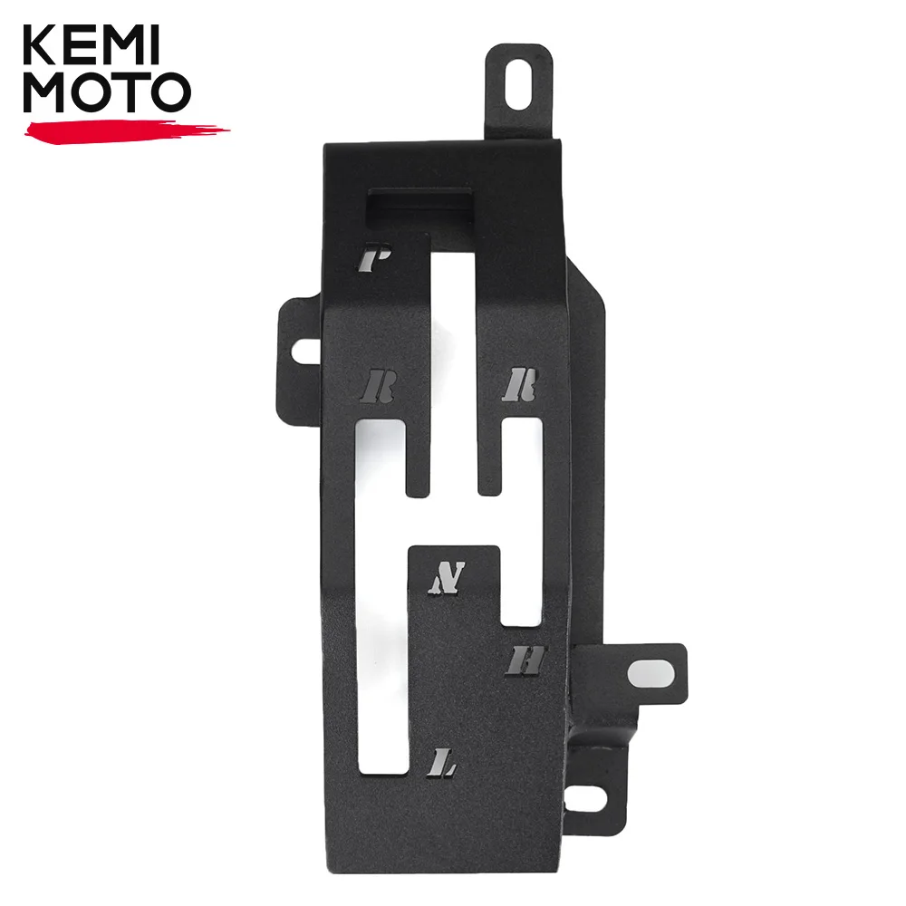 KEMIMOTO X3 UTV 3mm Iron Spray Black Gear Shift Gate for Can Am Maverick X3 XRS XDS Turbo R Max 2017-2023