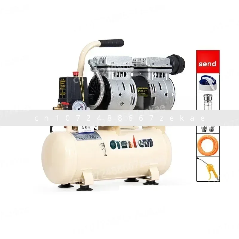 Portable High-Pressure Air Pump, Silent Compressor, Small Oil-Free Compressor, Woodworking, 220V