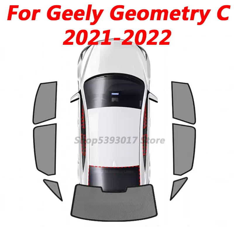 

For Geely Geometry C 2021 2022 2020 Magnetic Car Side Window SunShades Mesh Shade Blind Car Window Curtian Accessories