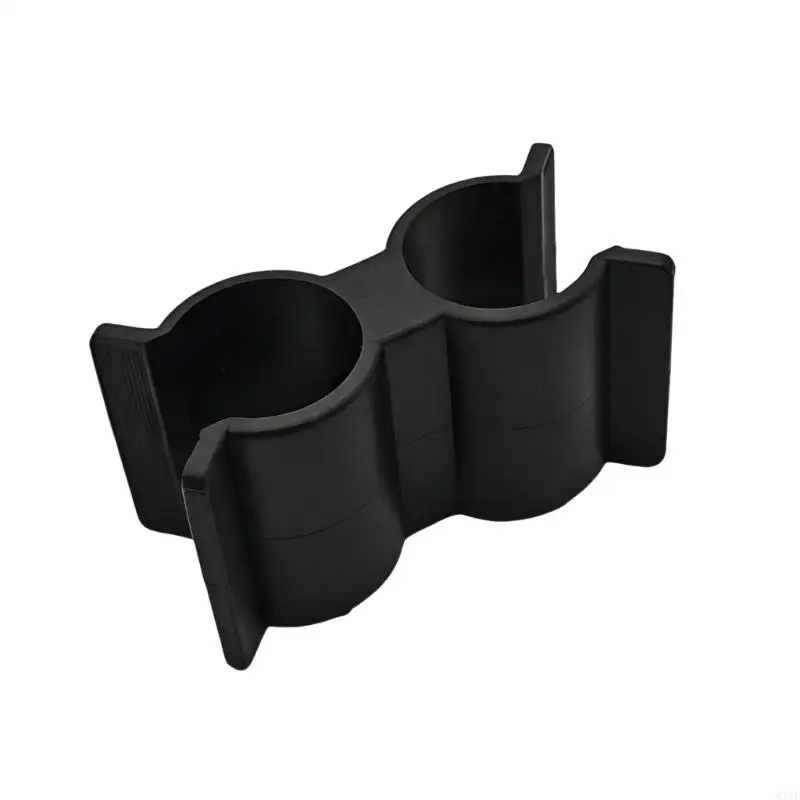 M76E Marine Tube Mounting Clip Set Black Nylon Double Pipe Clamp for 7/8 to 1inch Diameter Tube Boat Hardware and Line Use