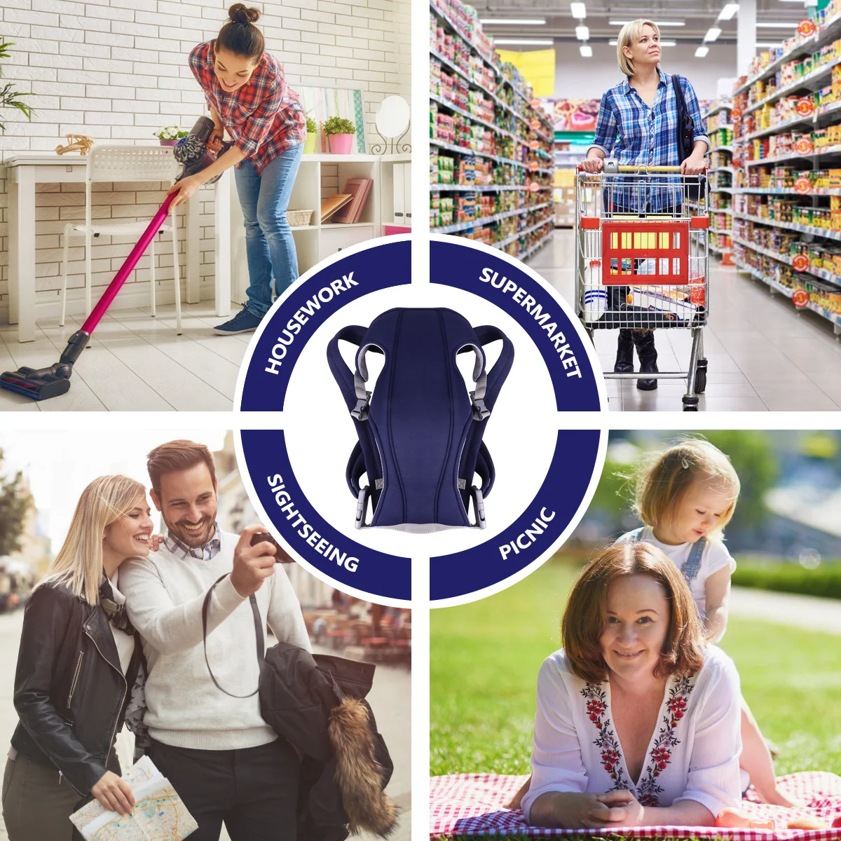 

1Pcs Infant Backpack Adjustable Shoulder Strap Baby Carrier Extra Wide Belt Breathable Mesh Double Cushion Summer Parent Sling