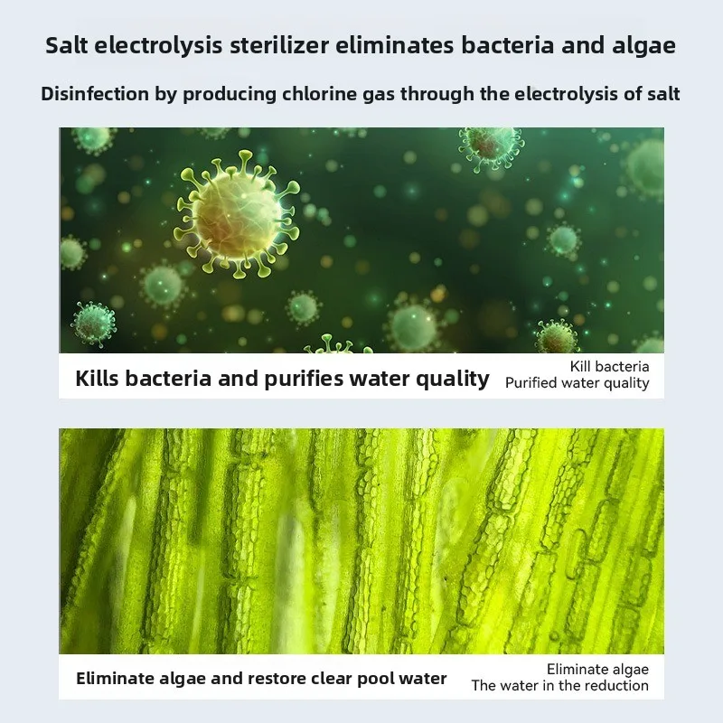 Salzelektrolyseur für Schwimmbäder, Natriumhypochlorit-Generator, Badesalz-Chlorierungsanlage