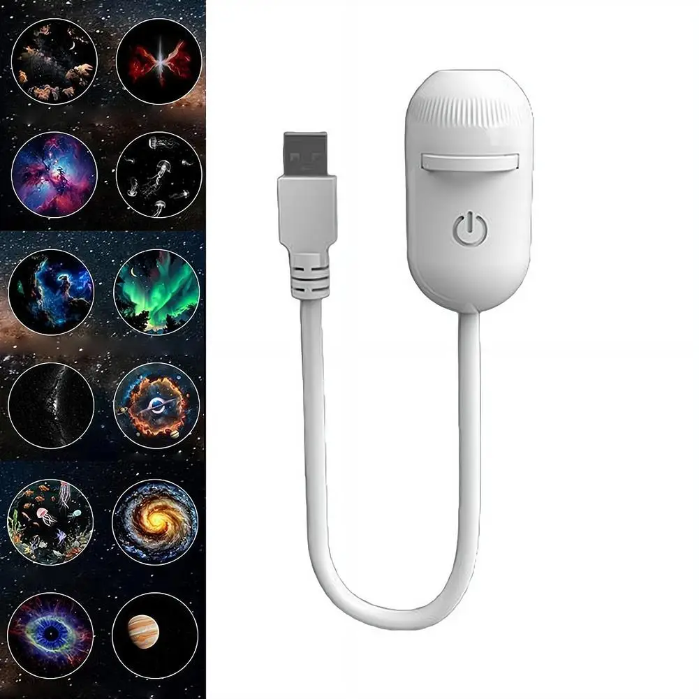 

Портативный проектор звездного неба 2-в-1 Galaxy Starry Sky Projector 360 ° Вращающийся мини-светильник LED для создания атмосферы, декор для спальни, дома, вечеринок