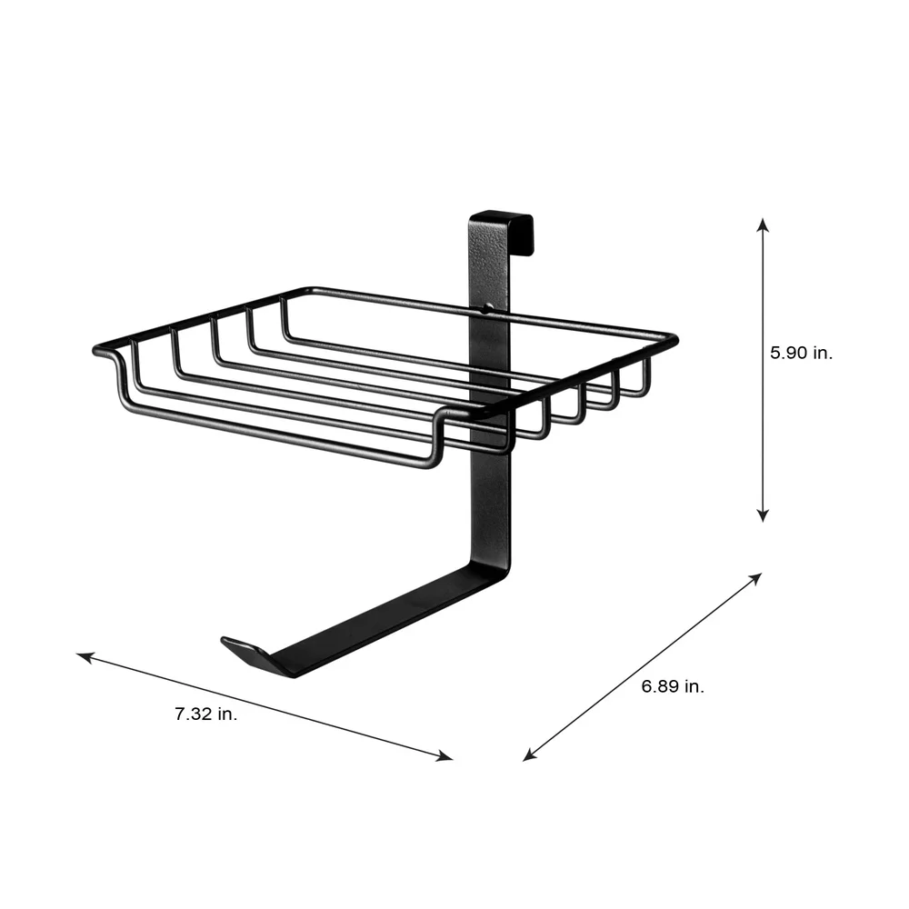 탱크 위에 설치하는 휴지 디스펜서 선반 포함 물티슈 폰 홀더 쉬운 설치 욕실 수납 솔루션