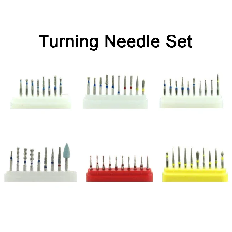 1set Dental Ceramics Composite Polishing Burs Inlay Onlay Preparation Burs Dental Tools