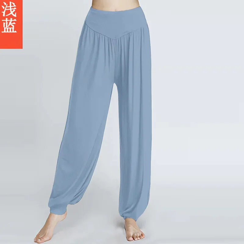 

High Waist Loose Yoga Pants Plus Candy Color Bloomers Fashion Comfortale Summer Sport Wear Oversized Lantern Pants for Dancing