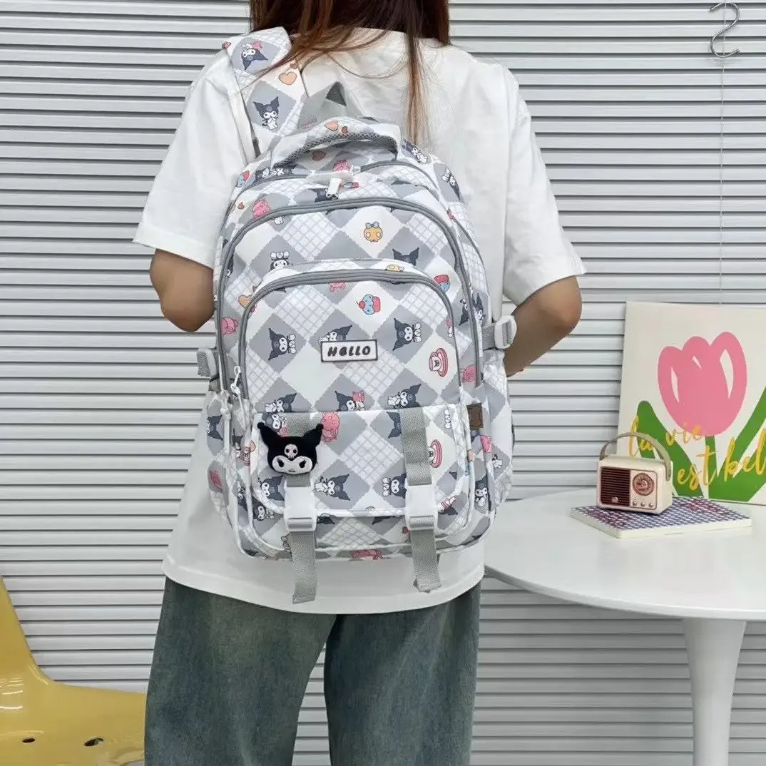 Neue Sanrio Cartoon Schult asche weibliche Schüler Clow m beliebte Schüler leichte und große Kapazität Rucksack