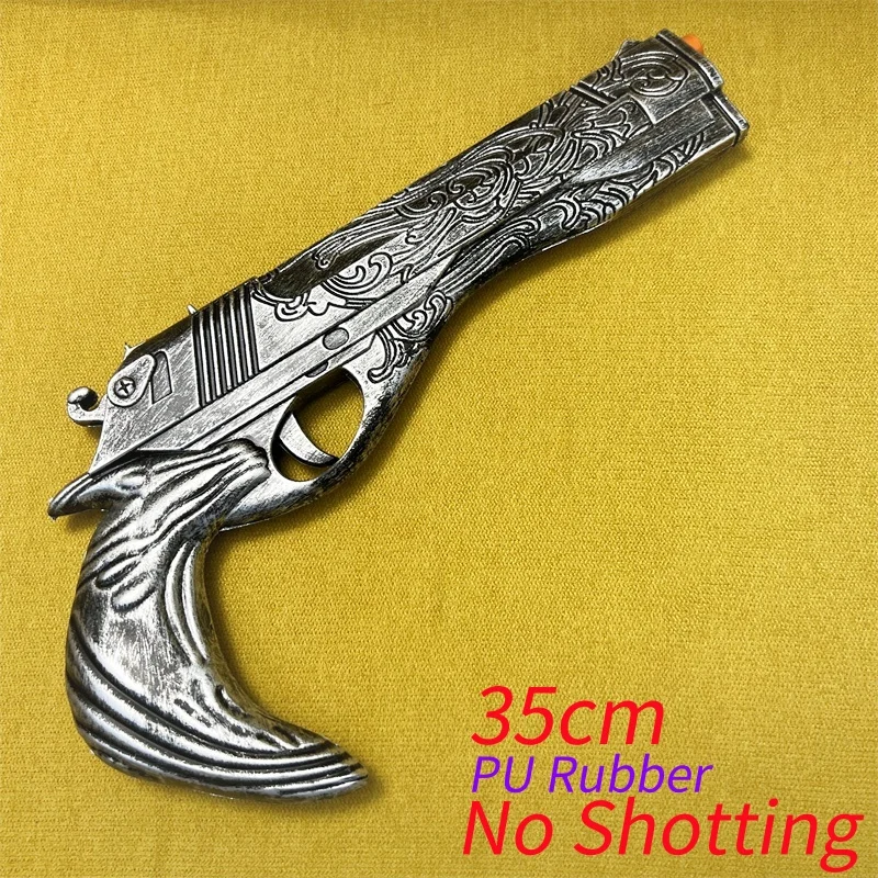 DMC Verbeterde Ebbenhout Ivoor Gun Revolvers Wapens Dante 1:1 Dubbele Guns Cosplay Model Halloween Gift PU Rubber Geen Schieten