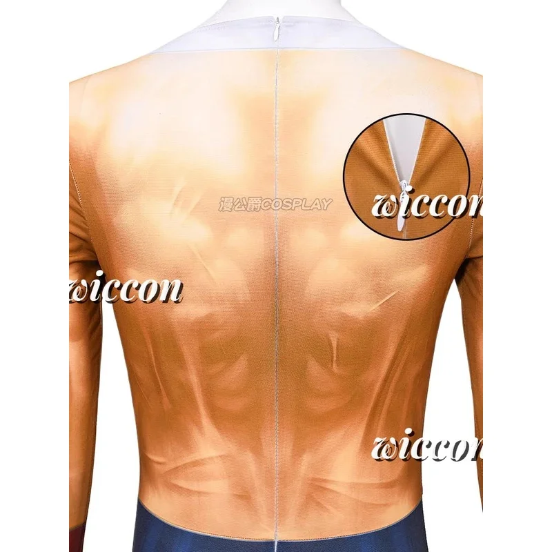 CyAnime One Punchman Cosplay Costume Saitama Cosplay Costume Bodysuit Jumpsuit Mask Headgear Halloween Props view 3