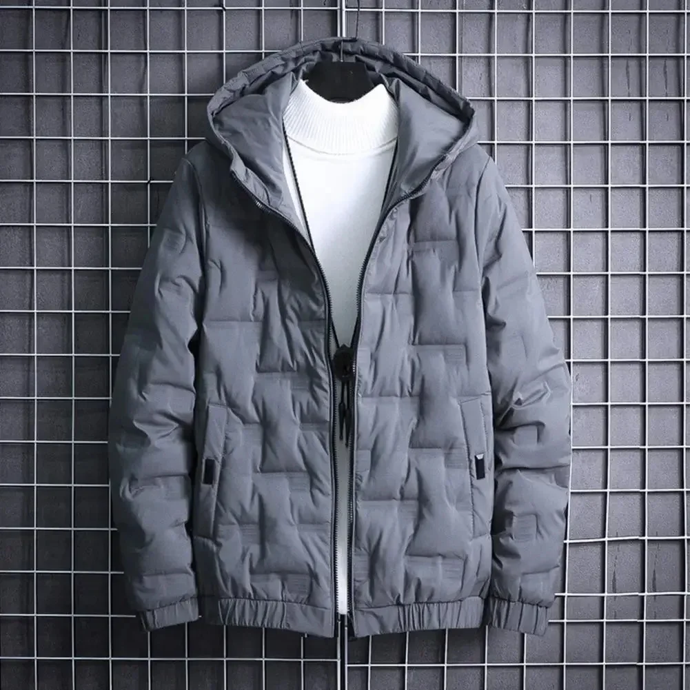 Parka de manga comprida masculina com capuz, jaqueta bomber à prova de vento, mantenha quente, casaco de capuz grosso, alta qualidade, popular, inverno, 2024