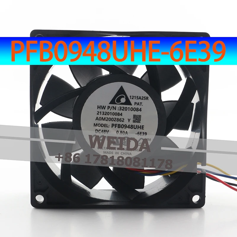 

Вентилятор охлаждения Delta AC EC 9038, 48В 0.80А, 9 см, с регулировкой скорости, 90x90x38 мм, большой объем воздуха, на шарикоподшипниках, PFB0948UHE-6E39