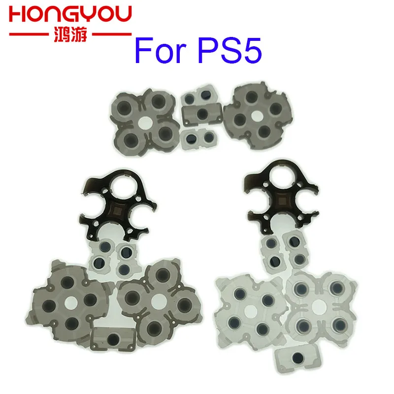 10set for PlayStation Dualshock 5 PS5 V1 V2 V3 Controller Gamepad Rubber Conductive Adhesive Button Pad Keypads