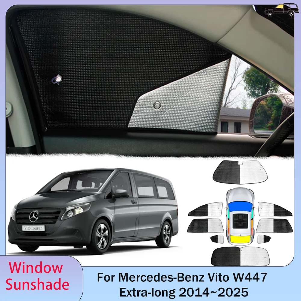

Для Mercedes-Benz Vito W447 Extra-long 2014 ~ 2025 2015 2016 2017 2018 2019 2020 2021 2022 2023 2024 автомобильный солнцезащитный козырек в стиле лобового стекла, солнцезащитный козырек, аксессуары для зонтиков