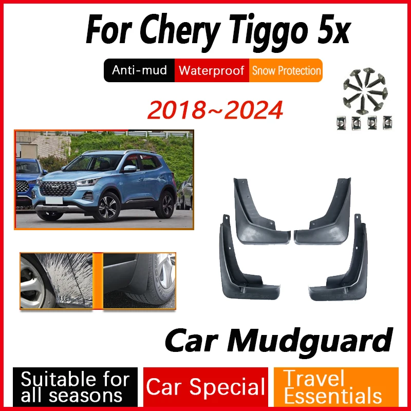 

Car Wheel Fenders For Chery Tiggo 5x Pro 3 4 Pro e X55 Pro 2018~2024 Anti-splash Flare Mudguard Splash Mudflaps Auto Accessories