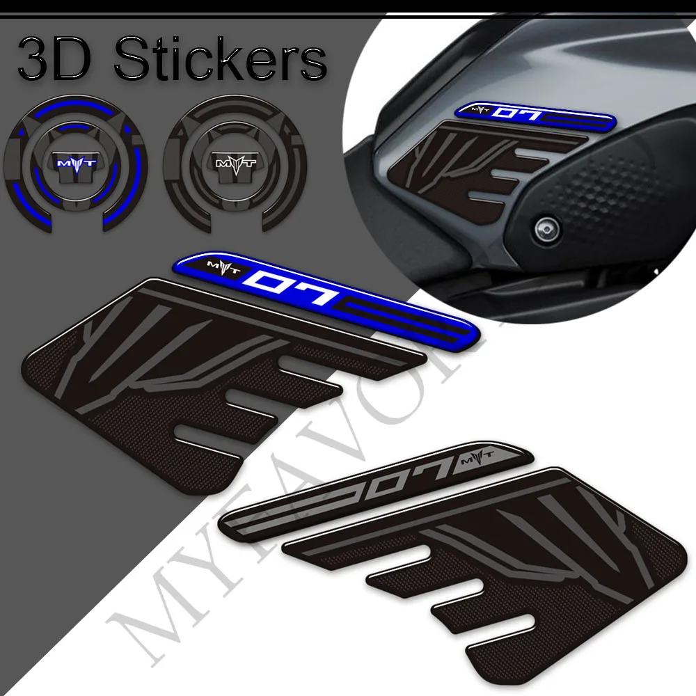 

Motorcycle Tank Pad 3D Stickers Decals Wind Deflector Windscreen Protector For Yamaha MT07 MT 07 MT-07 SP Kit Knee 2021 2022