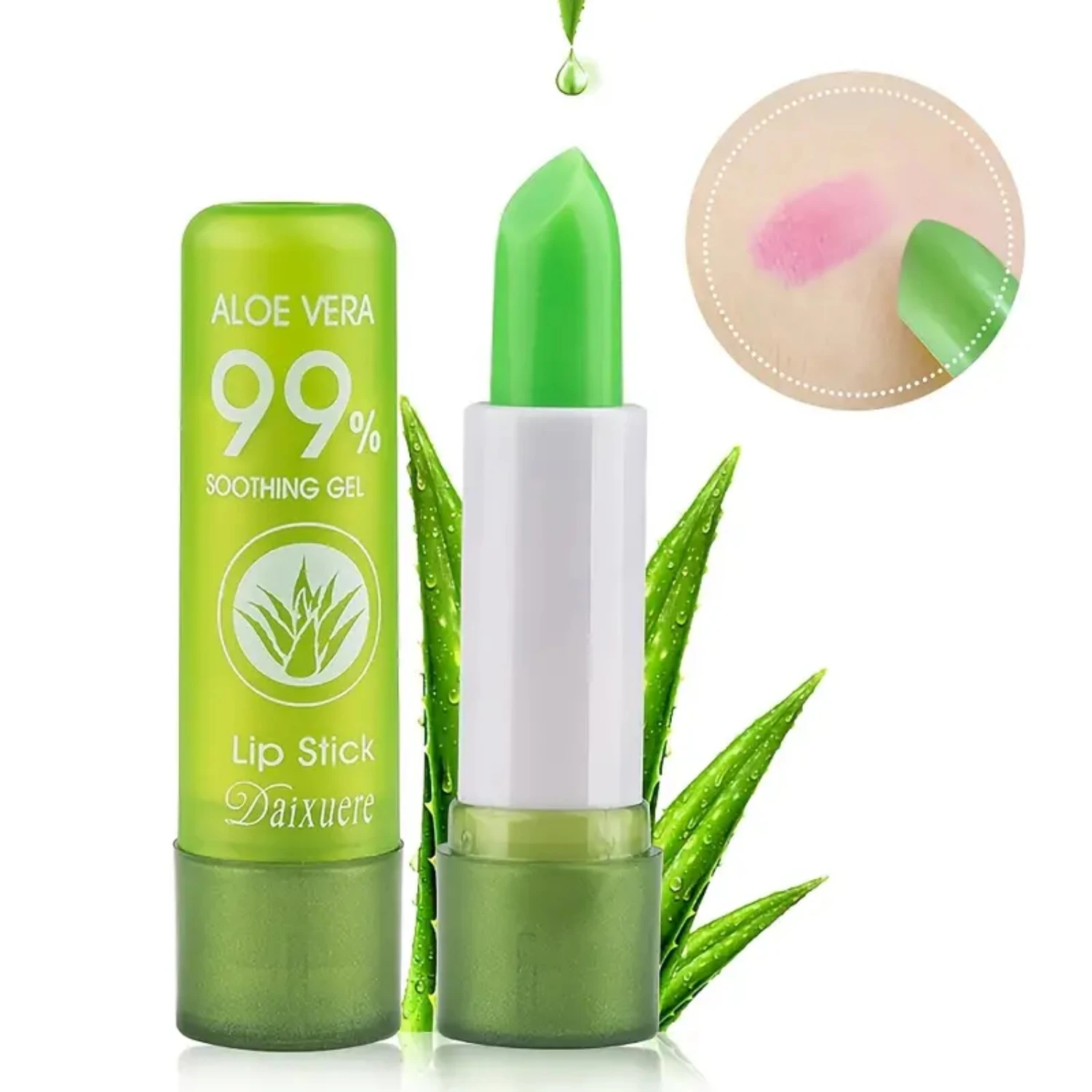 Magical Moisturizing Aloe Vera Lip Balm - Nutritious Temperature Color Changing Lip Gloss Lipstick for Beautiful Lips - Long Las