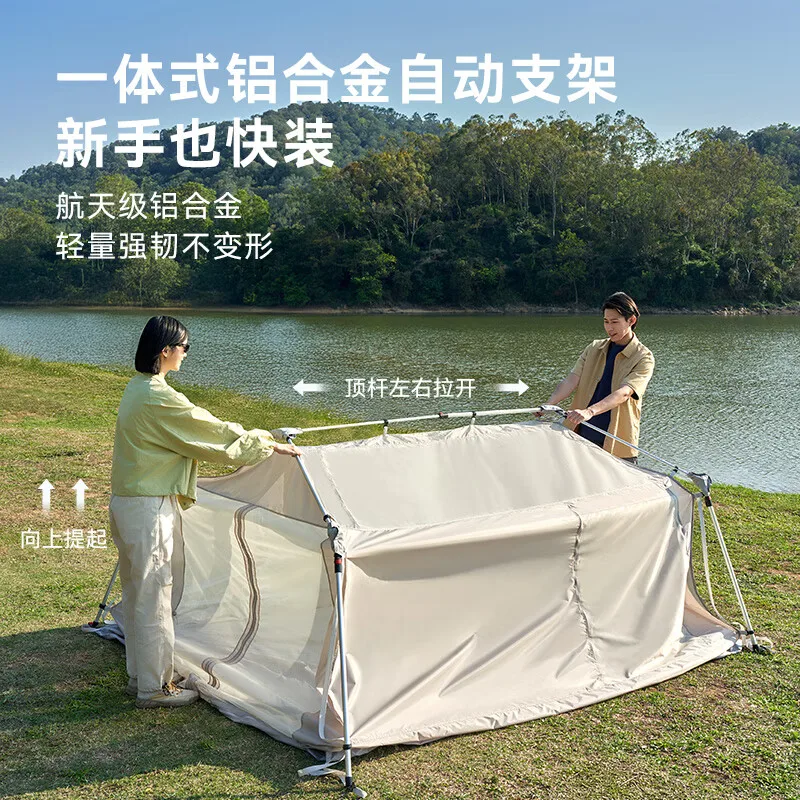 Barraca de telhado duplo, acionamento rápido automático