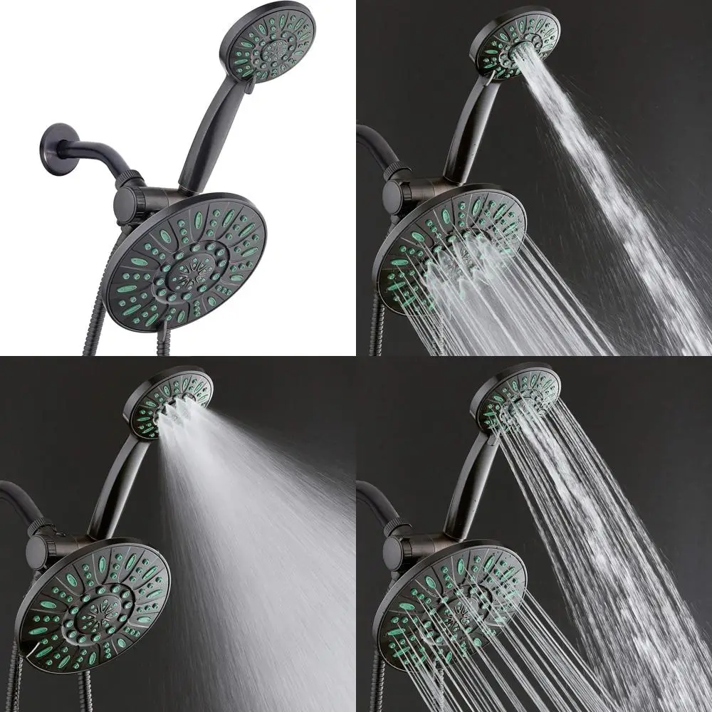 

Antimicrobial High-Pressure Shower Combo with 30 Settings, Oil-Rubbed Bronze, Coral Green Jets, Microban Protection Against Mold