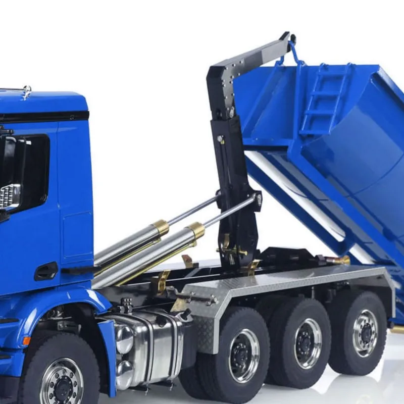 

Hydraulic RC Full Dump Truck 8X8 Remote Control Roll On Off Tipper BZ 3363 Car 1/14 Metal Model Sounds Lights FlySky ST8 Radio