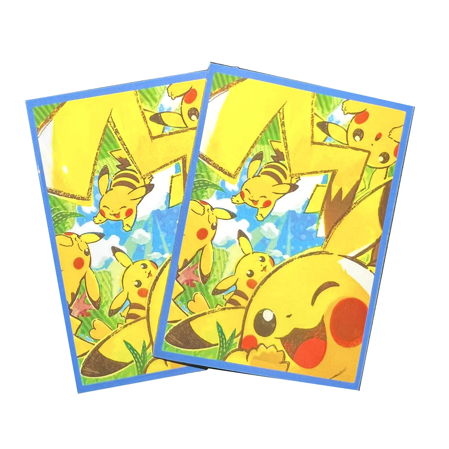 60 uds 66x91mm cubierta Pikacu para TCG/PKM tarjetas coleccionables juegos de mesa lindo Anime fundas para tarjetas exteriores juguetes para niños protectores de regalos