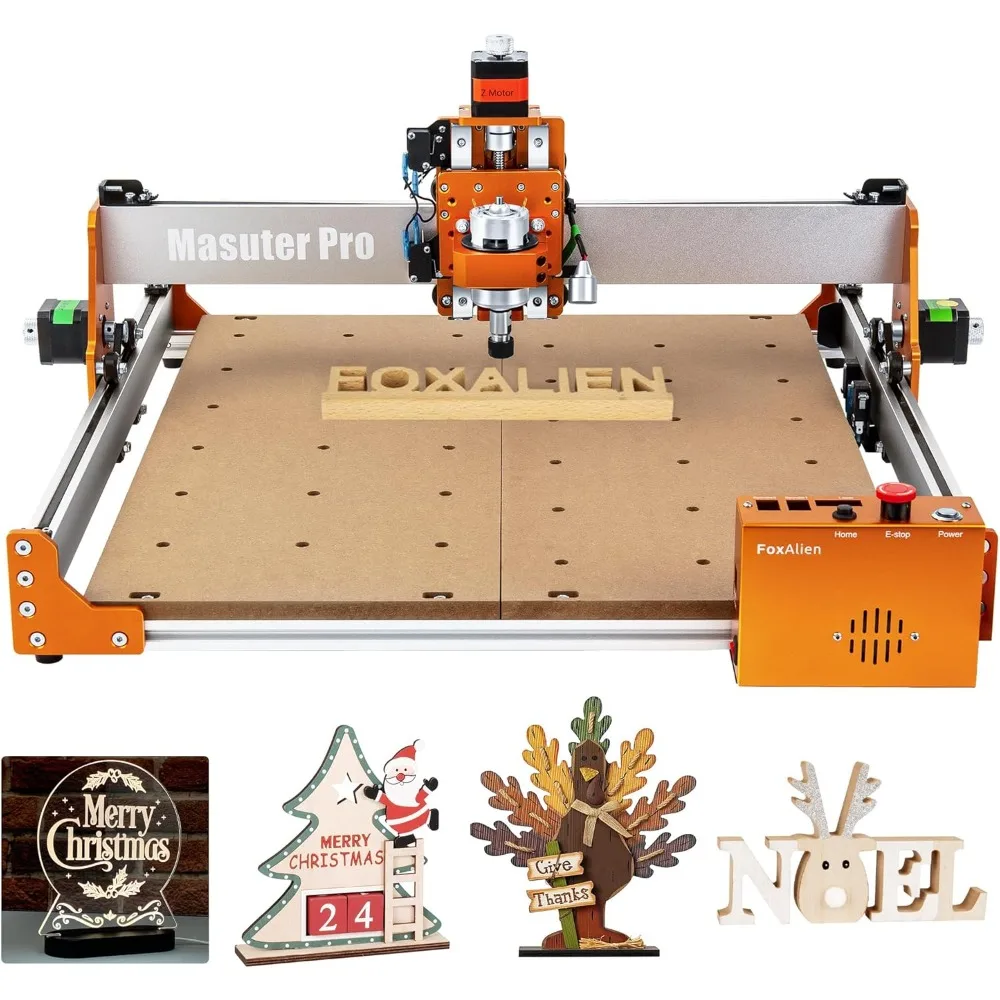 Pro CNC Router Machine, Upgraded 3-Axis Engraving All-Metal Milling Machine for Wood Acrylic MDF Nylon Carving Cutting