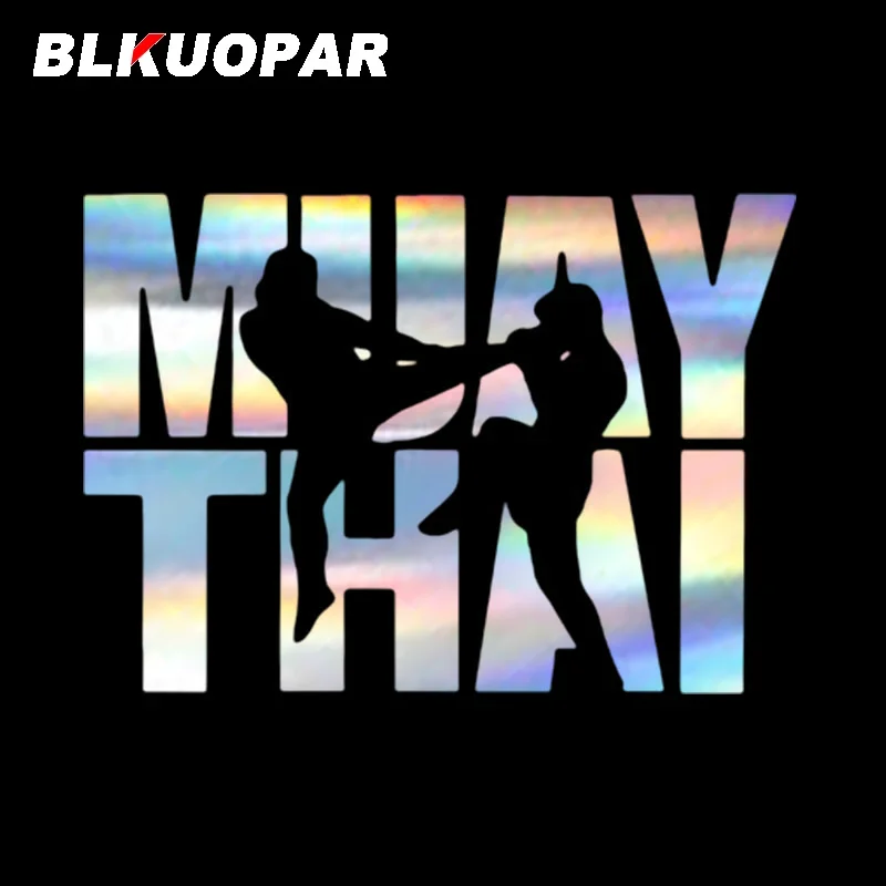 BLKUOPAR Muay Thai Car Stickers Vinyl Personality Decal Waterproof Scratch-Proof Trunk Refrigerator Decoration Car Accessories - Image 4