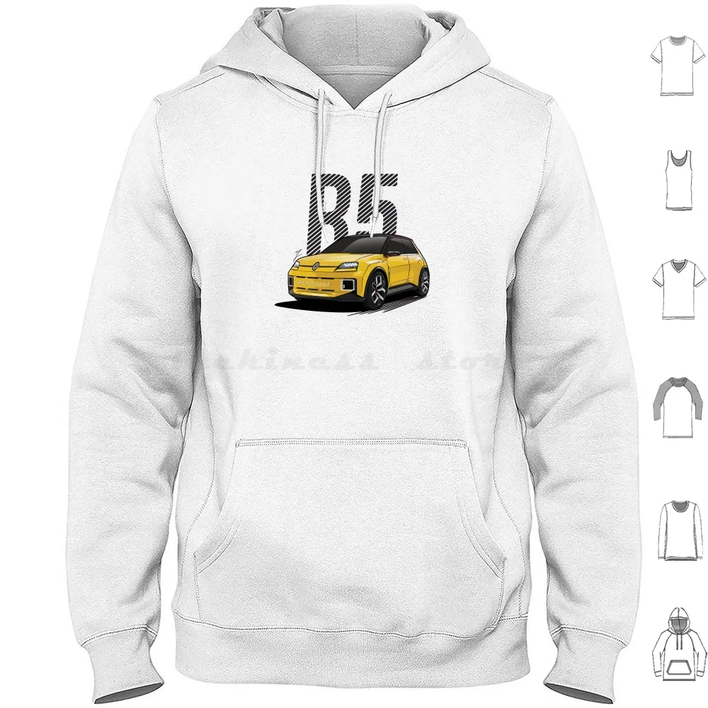 5 / Super 5 / R5-French Sports Electric Car Hoodies Long Sleeve 5 5 Concept 5 Turbo R5 Turbo R5 Electric Car Concept