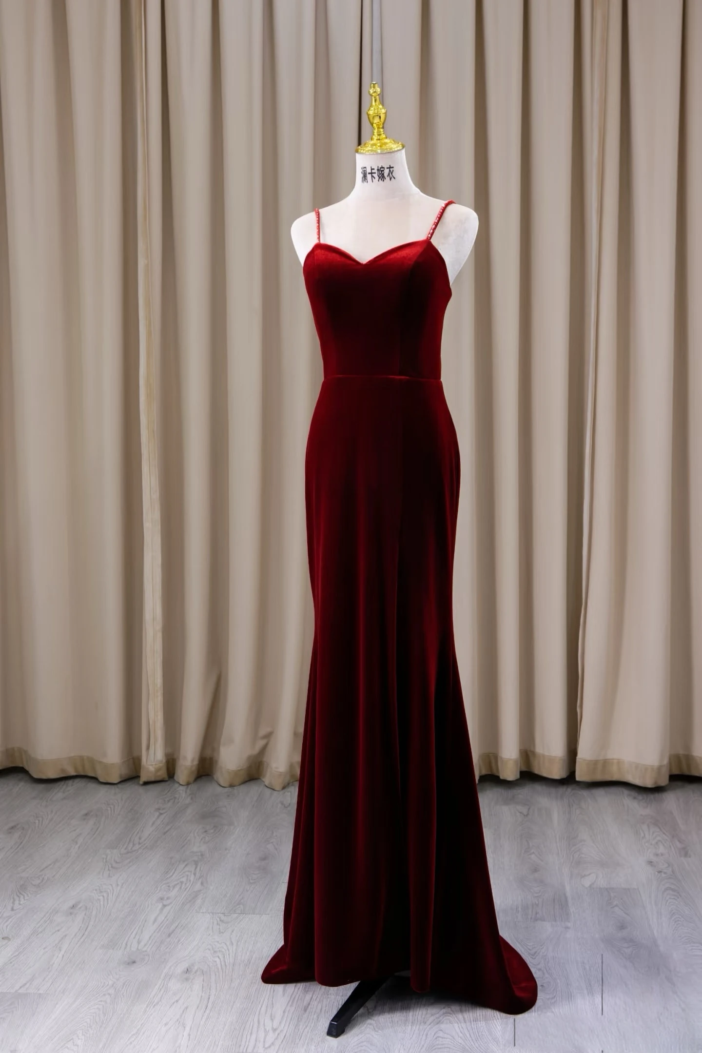 

Simple Red Prom Dress Mermaid Backless Spaghetti Strap Trailing Sleeveless Special Occasion Cocktail Party Evening Dress New
