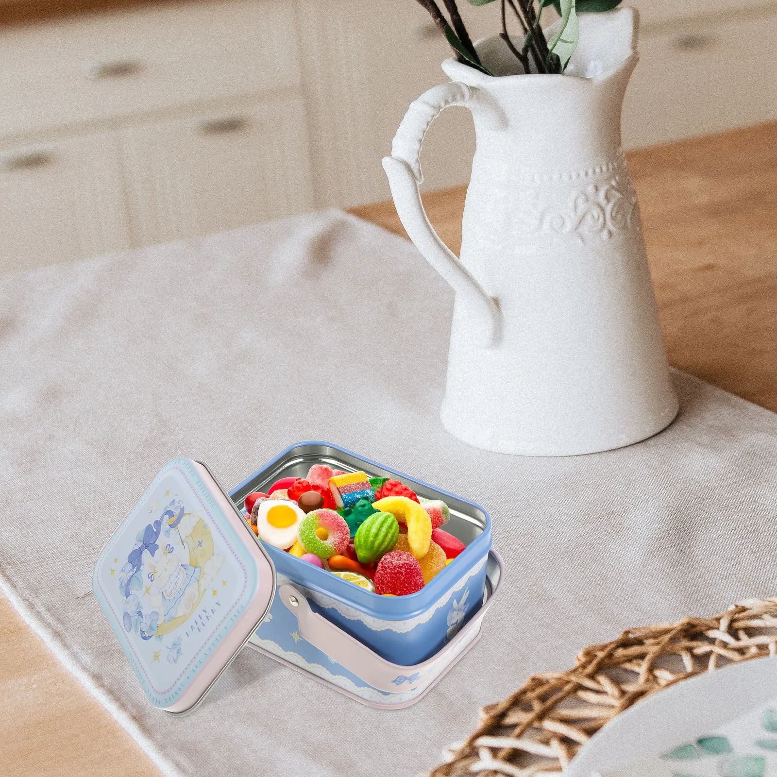 Food Storage Metal Box - Kotak Biskuit Kaleng Timah Wadah Logam