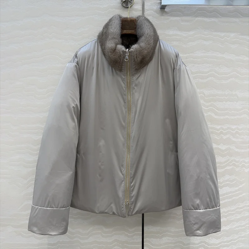 High quality Double sided women's goose down winter thick coat, cold resistant and warm clothes for woman 25121362