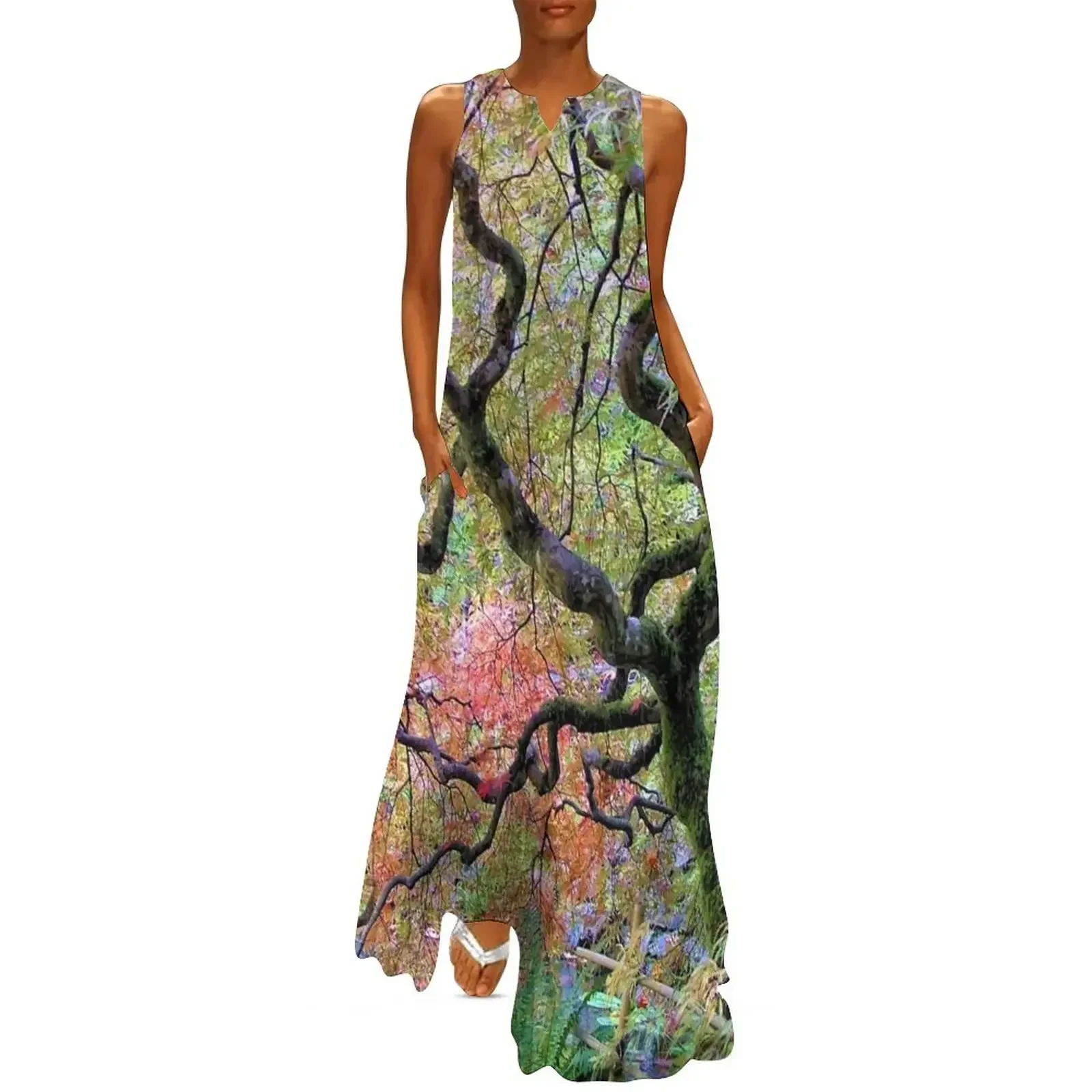 

Japanese Maple Tree Long Dress sexy dress for women dress for woman long sleeve