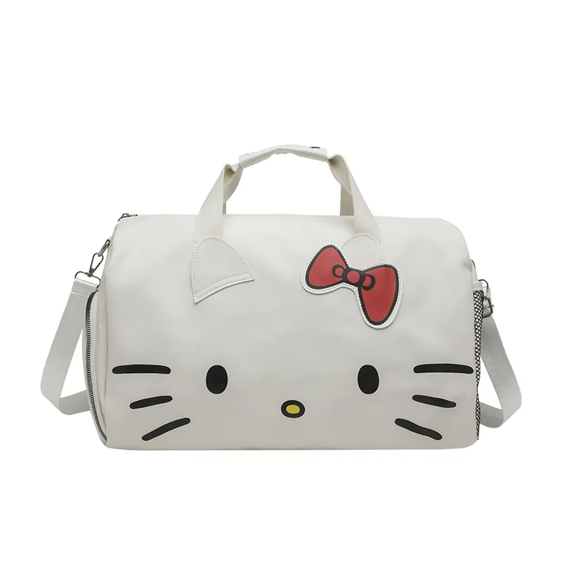 Hello Kitty Torba materiałowa o dużej pojemności, ręczna torba na siłownię Anime, torba podróżna Crossbody, wszechstronna torba na ramię i Crossbody