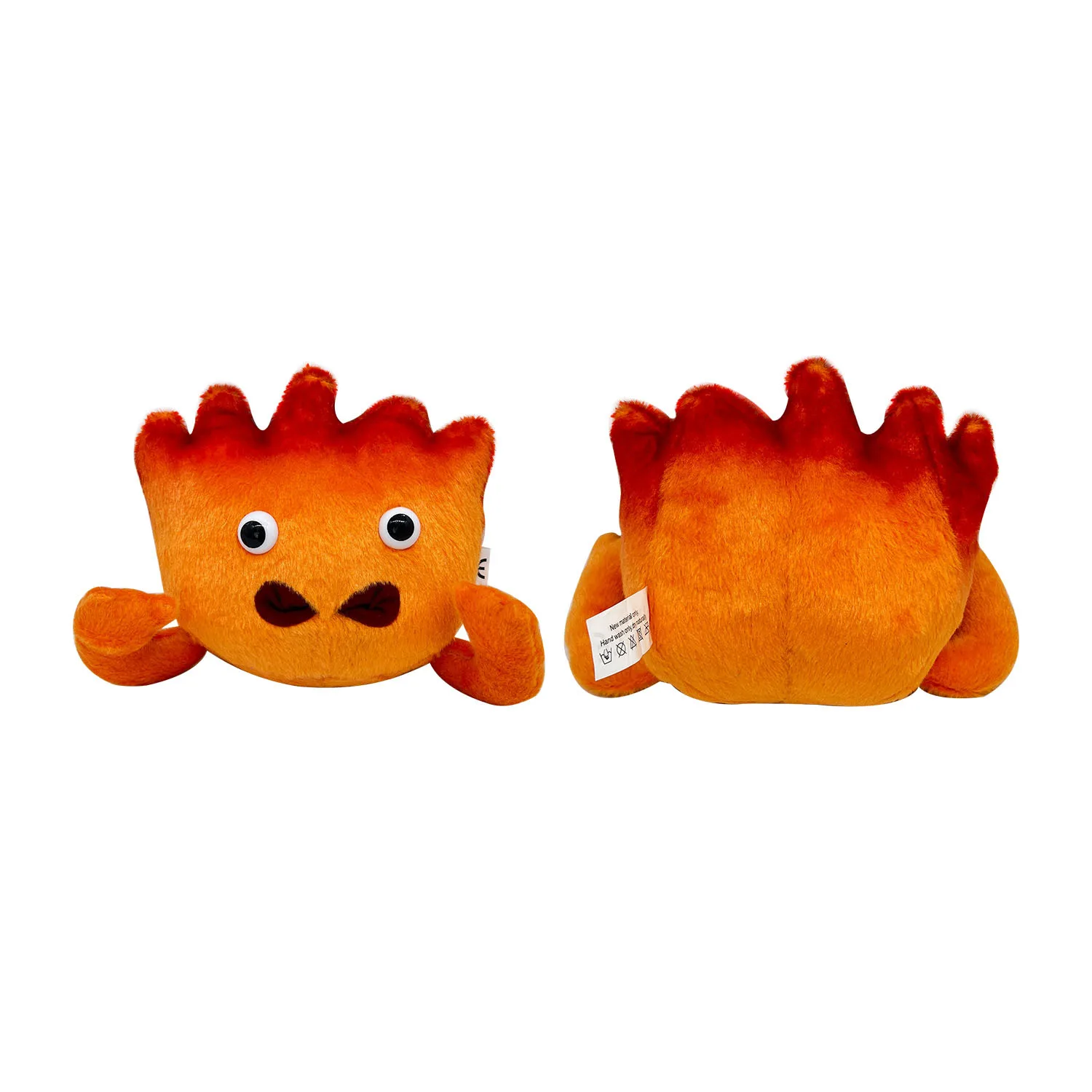 Nuevo Calcifer muñeco de peluche fuego demonio animación alrededor del cuerpo almohadas relleno refuerzo niños cumpleaños regalo de Navidad juguetes de peluche