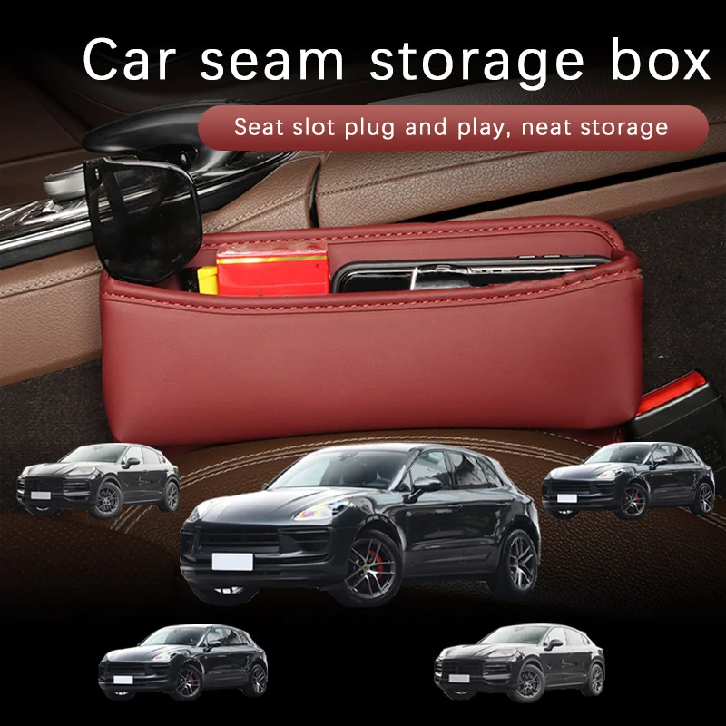 Car Seat Gap Organizer Multifunctional Console Filler Storage Car Interior Storage Bag For Porsche Cayenne 955 Macan GTS