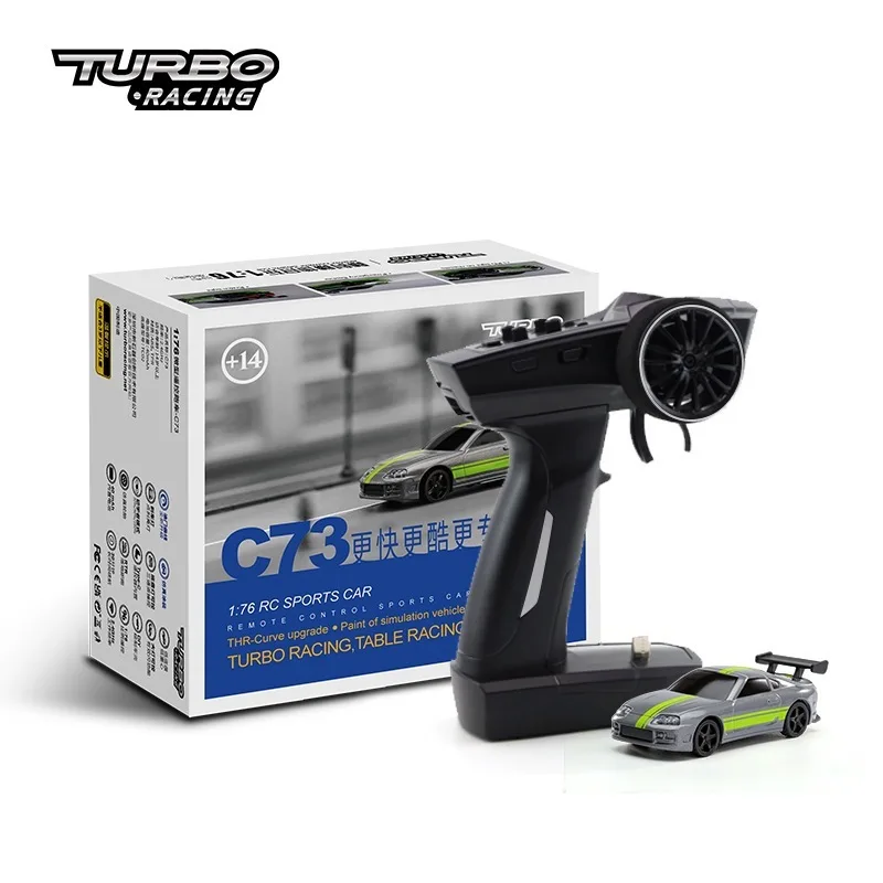 

Remote Control Turbo Racing Car C73 C74 1/76 Scale Classic Design Rtr Miniature Simulation Rc Car Model Toy For Ages 14+
