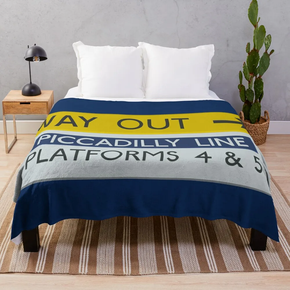 

London Underground Way Out Sign (Picadilly Line) Throw Blanket warm for winter Soft Blankets For Bed Softest Moving Blankets