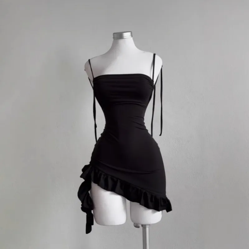 

2026 Spring/summer Y2K Sexy Halter Lace-up Spice Girl Hip Skirt